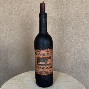 Vintage Sweet Cream Decorative Bottle